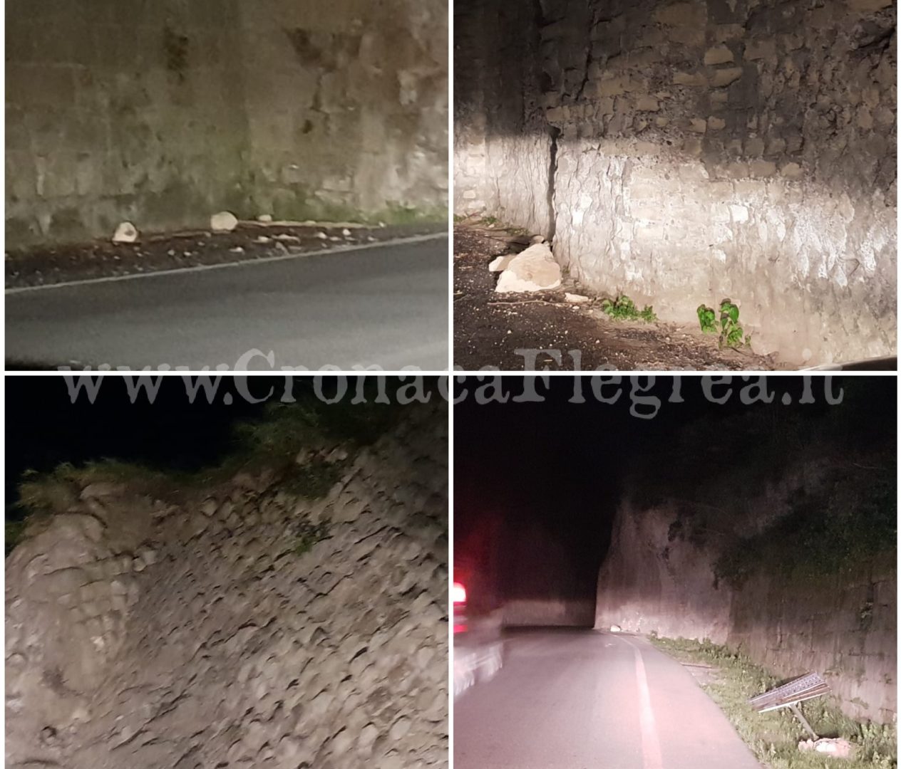 Cadono massi alla Montagna Spaccata: pericolo tra Pozzuoli e Quarto – LE FOTO