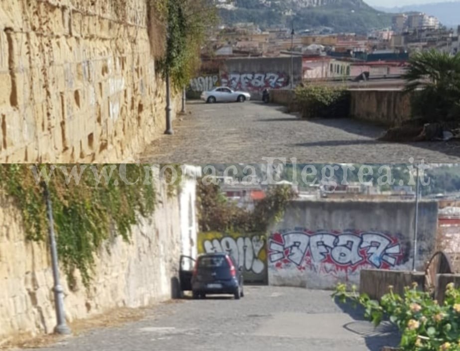 POZZUOLI/ «Rampe Cappuccini trasformate in parcheggio privato per pochi residenti» – LE FOTO