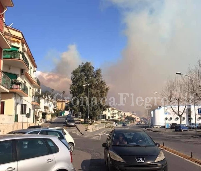 POZZUOLI/ In fiamme l’oasi Montenuovo: il vento alimenta l’incendio