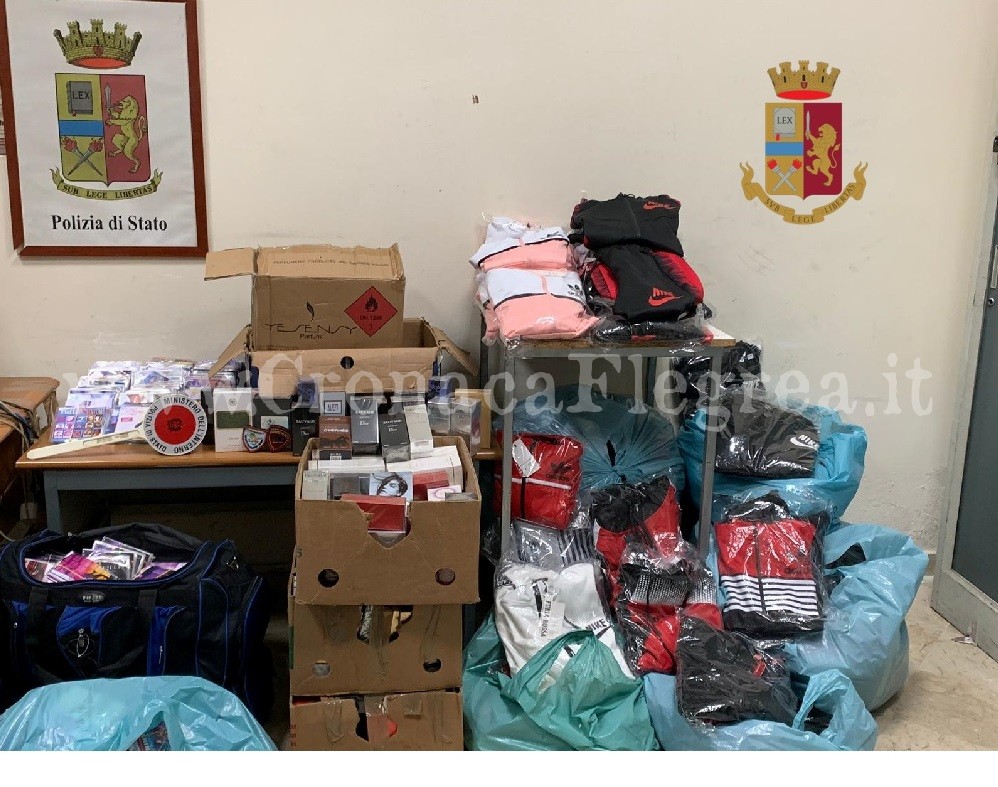 Operazione della Polizia: raffica di sequestri di prodotti contraffatti