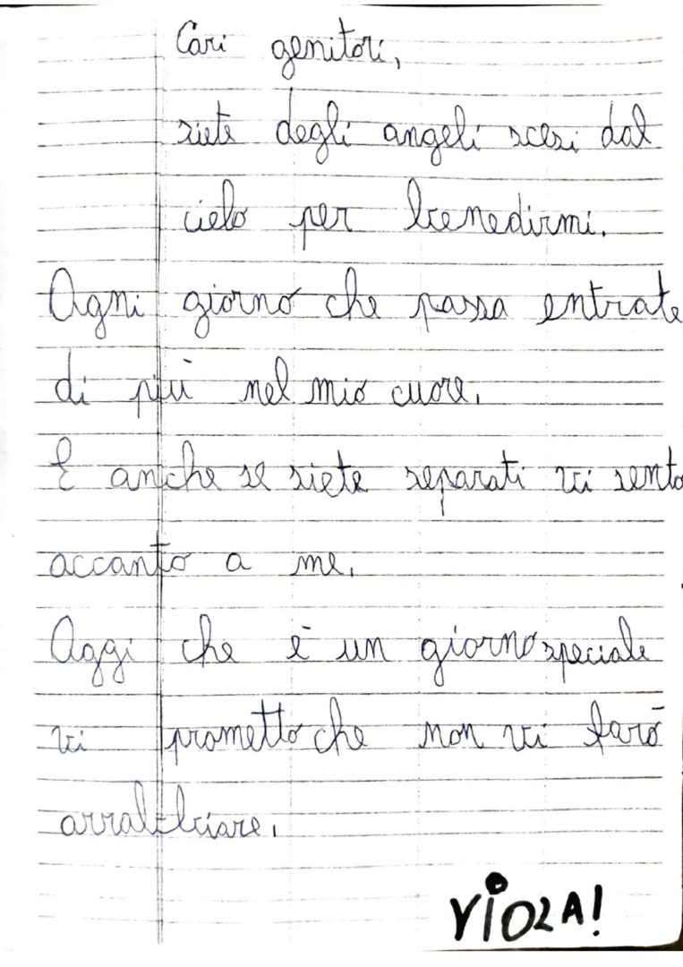 La separazione dei genitori vista con gli occhi dei figli: il commovente messaggio di Viola