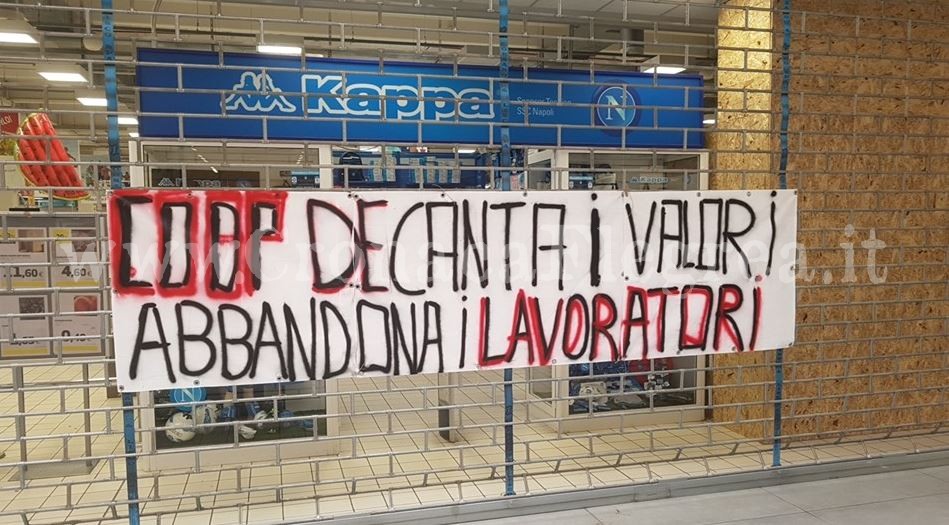 Nuova protesta dei lavoratori: chiuso l’Ipercoop di Quarto