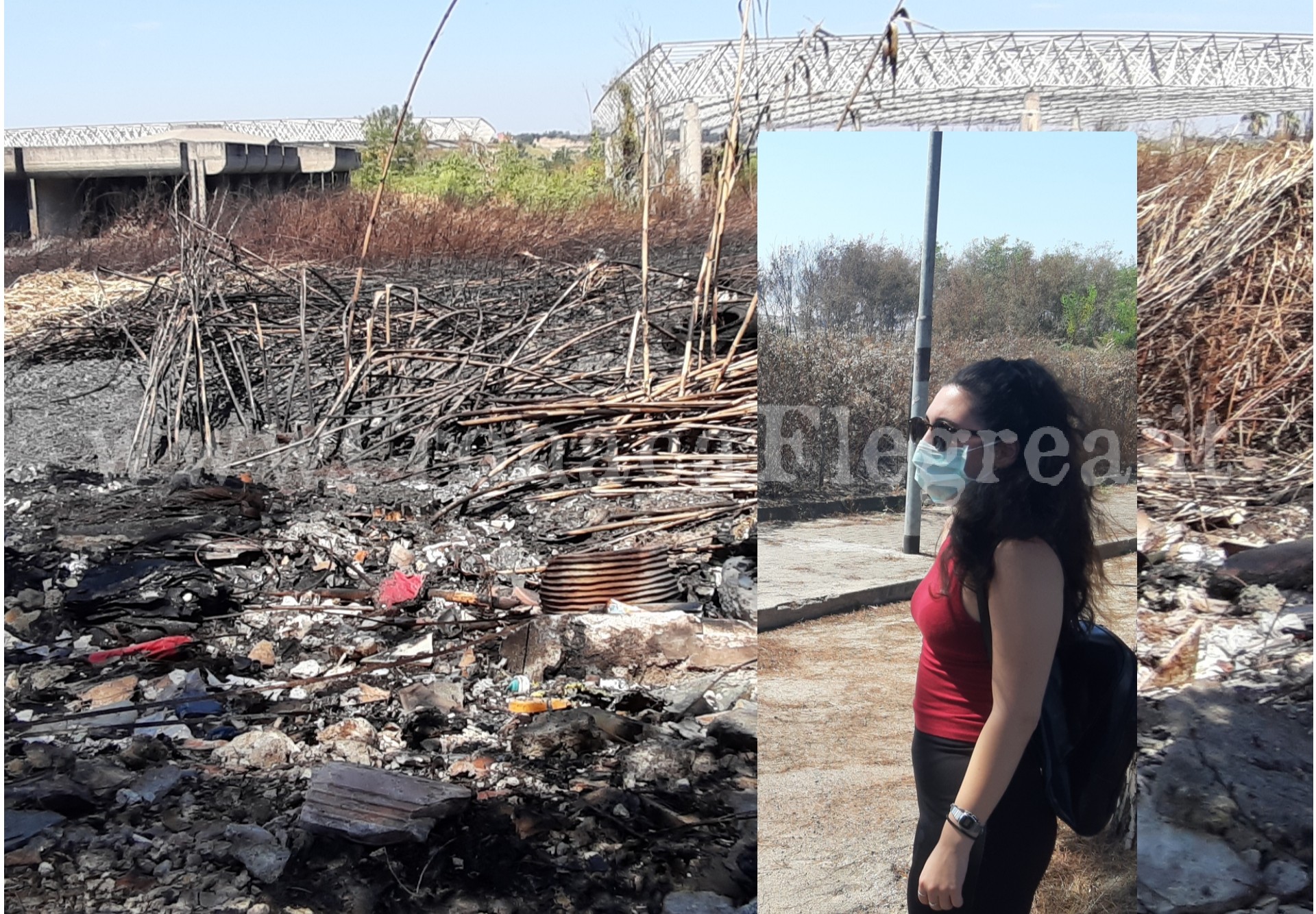 POZZUOLI/ Rifiuti abbandonati e incendi: doppio scempio a Monterusciello – LE FOTO