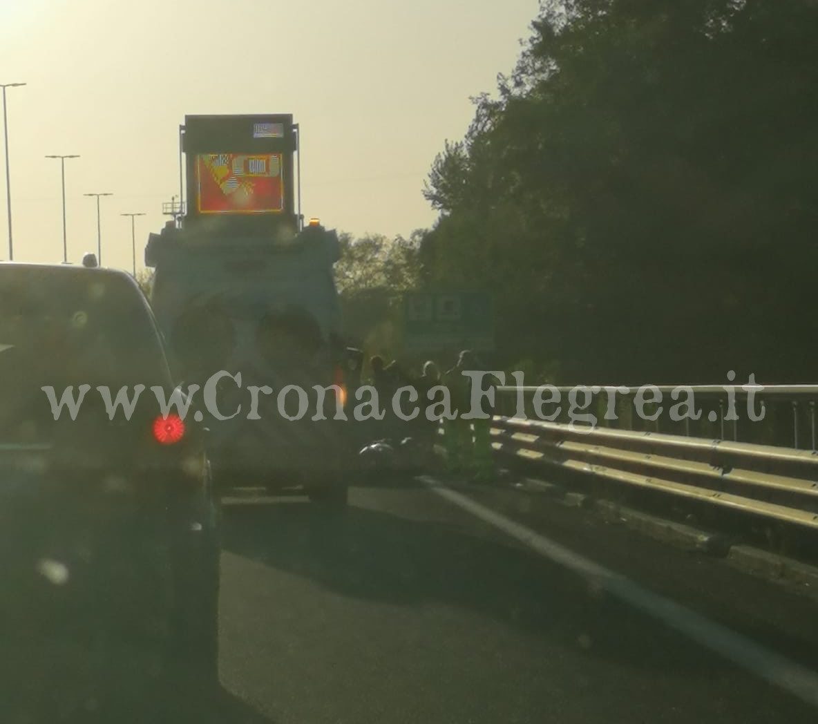 Incidente in Tangenziale: code allo svincolo di Pozzuoli