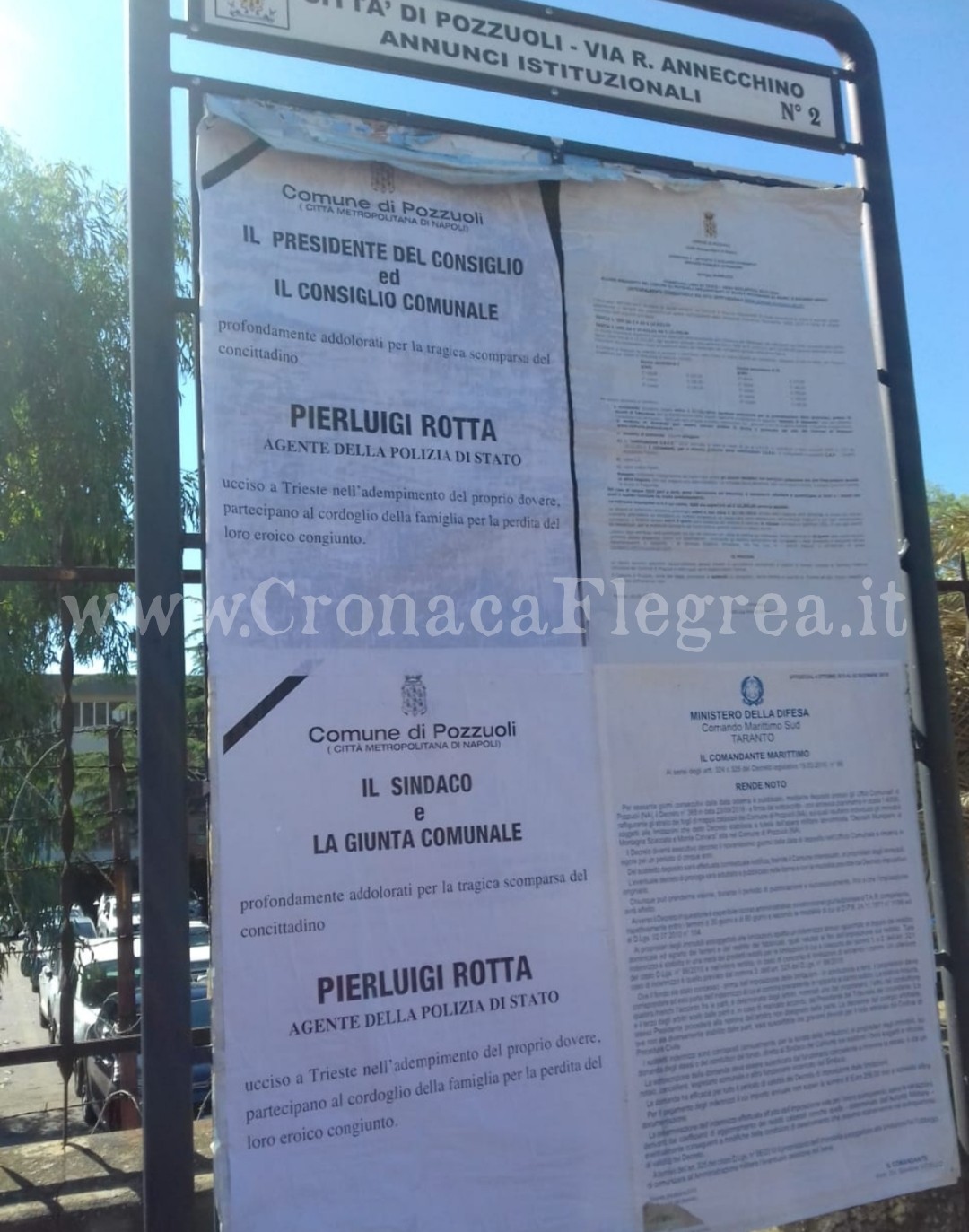 POZZUOLI/ Pierluigi, il cordoglio di assessori, sindaco e consiglieri comunali