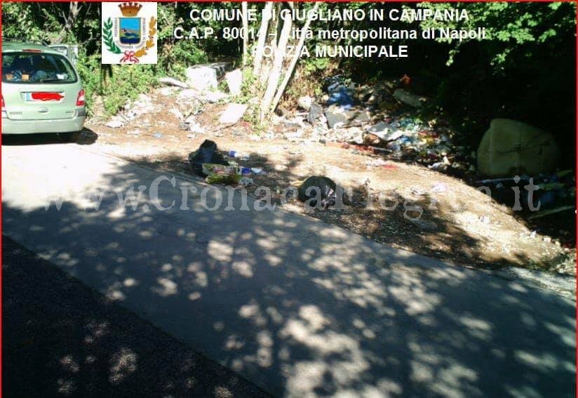 LICOLA/ Sversano rifiuti in campagna: beccati dalle telecamere e multati