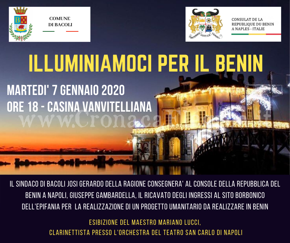 “Illuminiamoci per il Benin”: oggi l’iniziativa di solidarietà a Bacoli