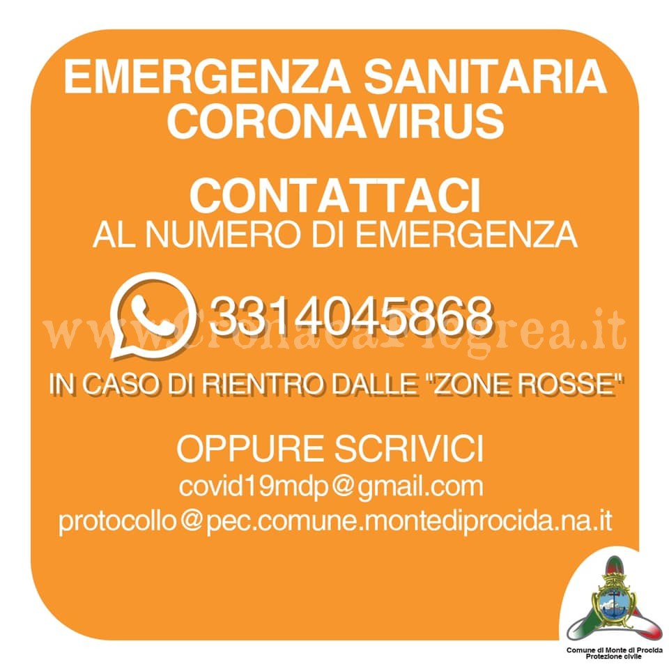 Coronavirus, il Comune di Monte di Procida attiva un numero di emergenza