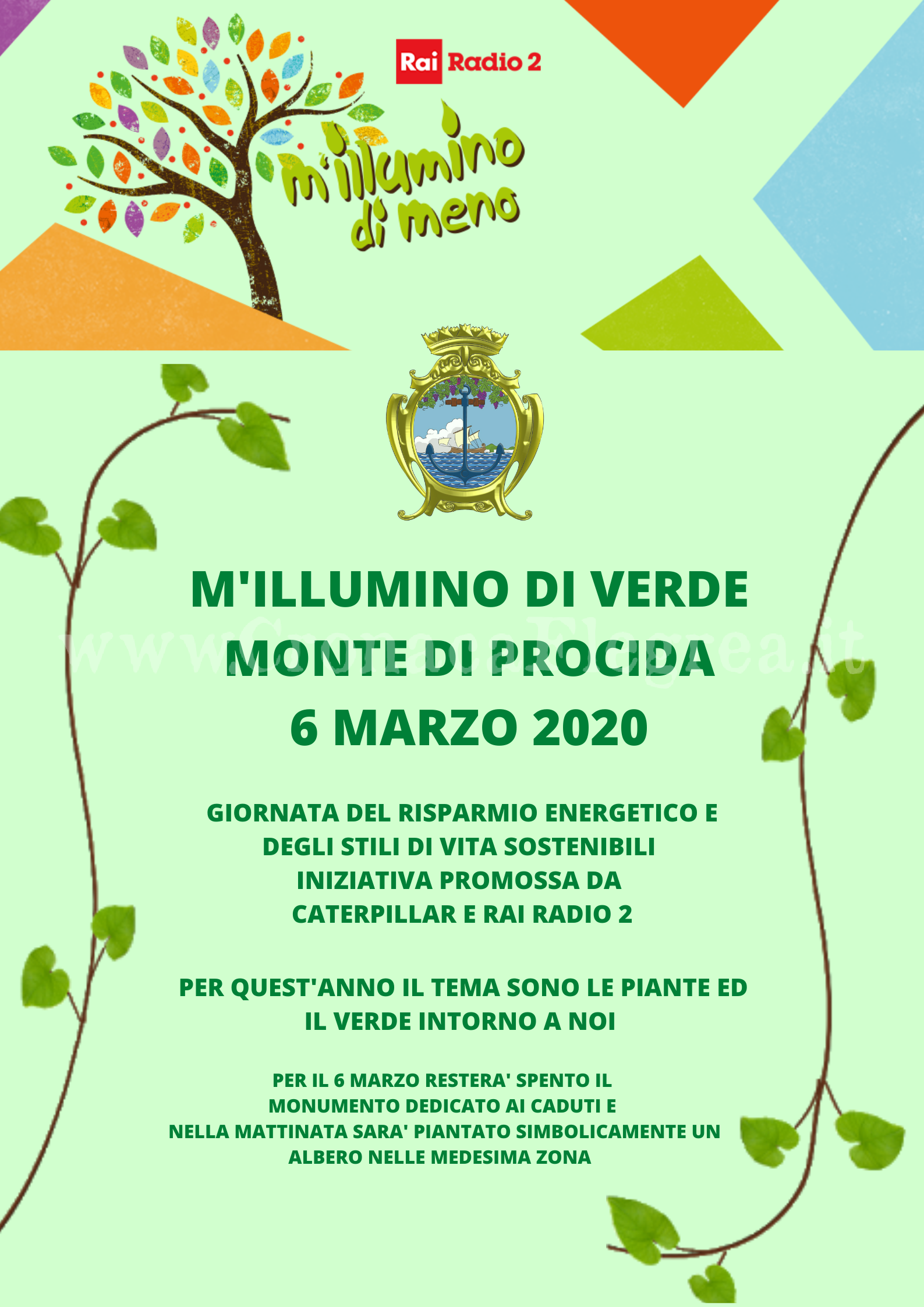 Domani a Monte di Procida torna l’appuntamento con “M’illumino di meno”