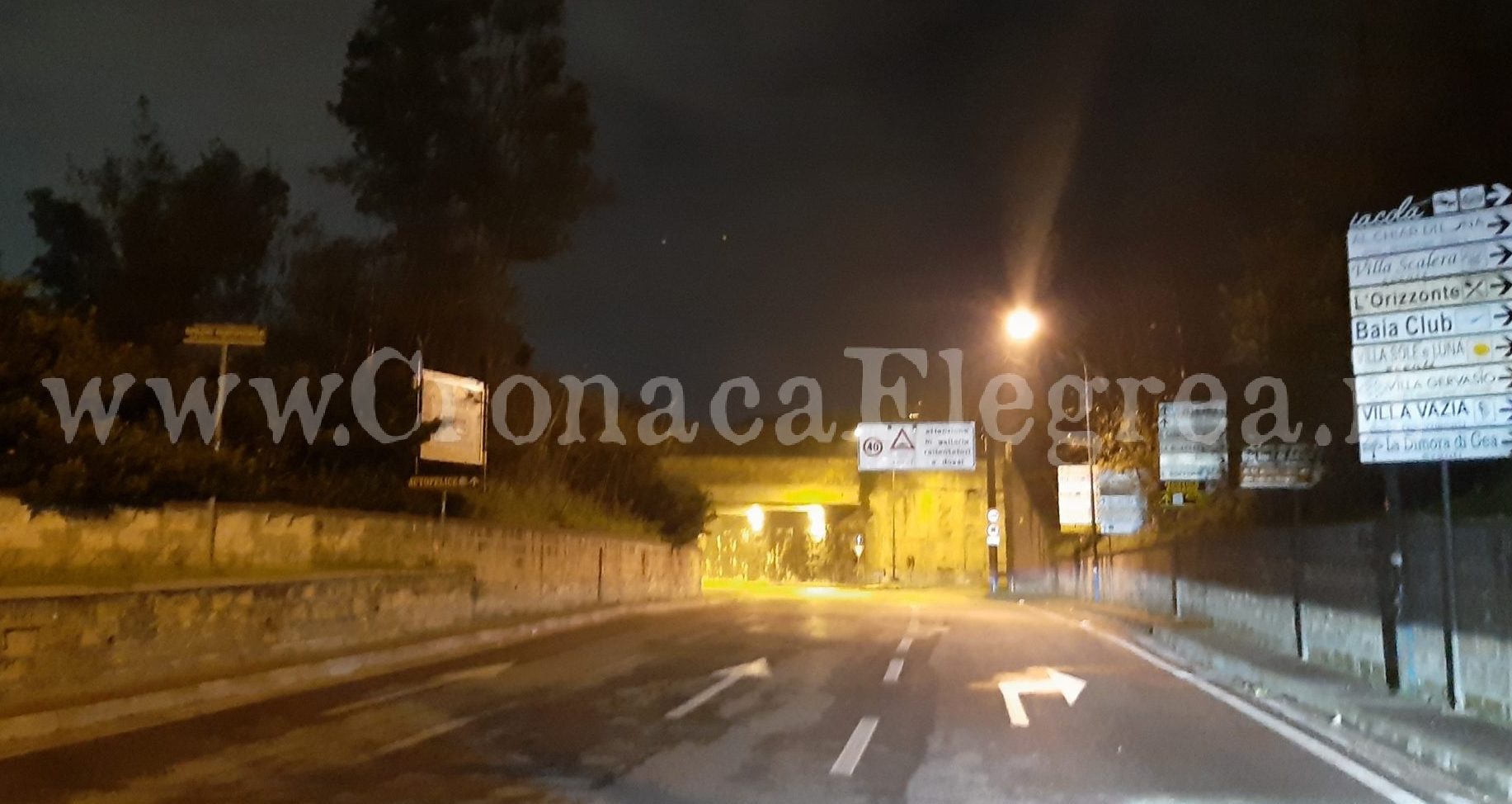 POZZUOLI/ Lavori antincendio: chiude il tunnel tra Arco Felice e Lucrino