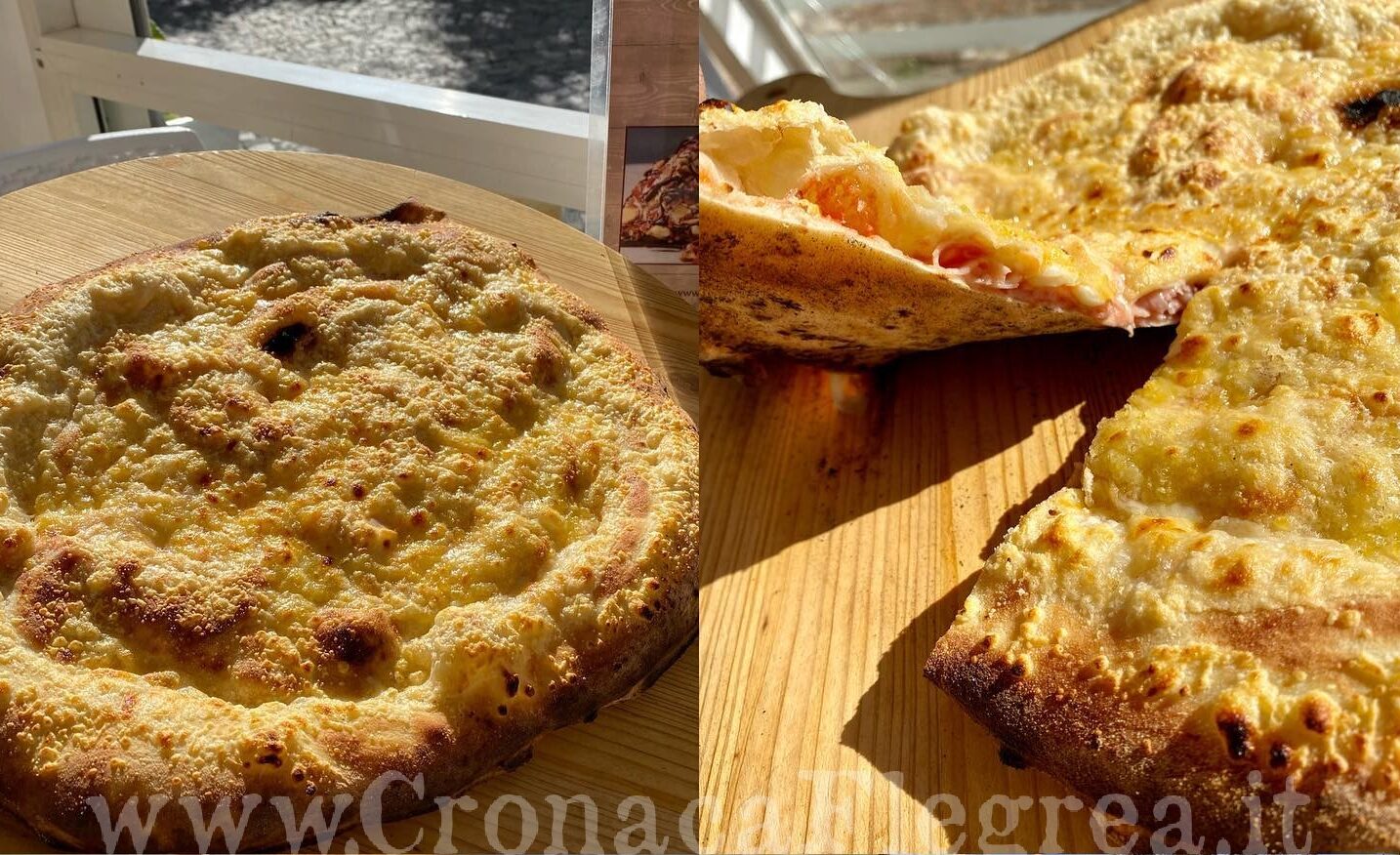 A Pozzuoli la prima “Pizza 2.0” ricoperta con cialda di Parmigiano