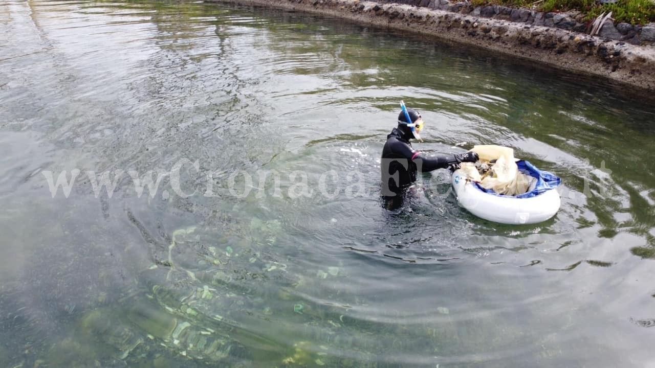 BACOLI/ Oltre 70 volontari ripuliscono il lago Miseno – LE FOTO