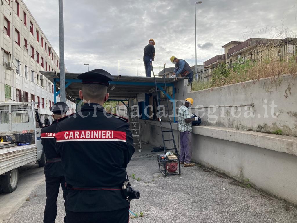 QUARTO/ Smantellato un autolavaggio abusivo nel Rione 219 – LE FOTO