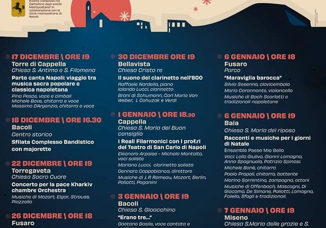 “InCanti Musicali a Bacoli”: il calendario completo degli eventi natalizi