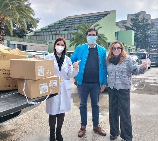 BACOLI/ La Flegrea Lavoro dona 12mila mascherine all’ambulatorio di Pediatria dell’AOU Federico II di Napoli