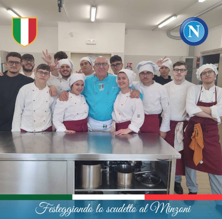 L’alberghiero di Qualiano festeggia in cucina il terzo scudetto del Napoli