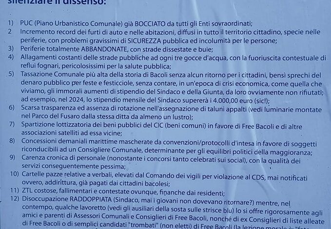 BACOLI/ Opposizione alla carica: «Con il populismo e la propaganda non si governa»