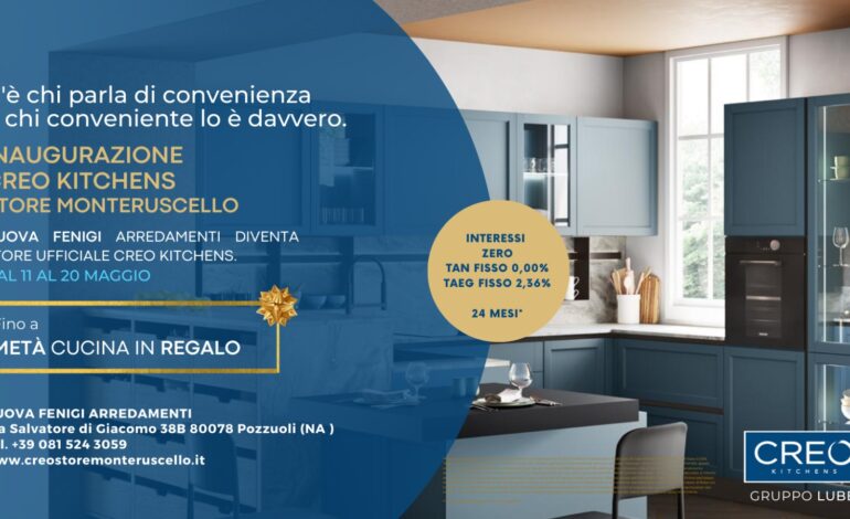 POZZUOLI/ Nuova Fenigi Arredamenti apre a Monterusciello il primo store “Creo Kitchens”