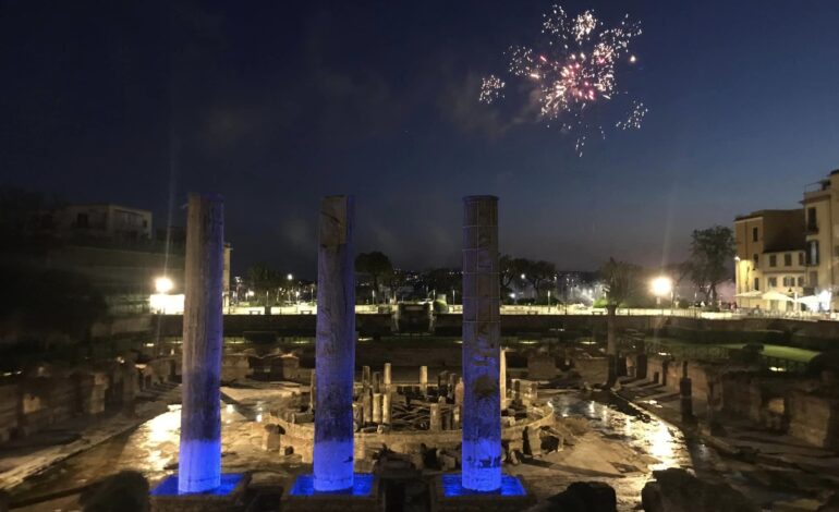 POZZUOLI/ Scudetto Napoli, il Tempio di Serapide si illumina di azzurro