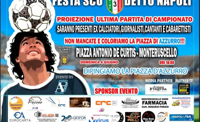 Festa scudetto del Napoli: tutto pronto a Monterusciello per domenica 4 giugno