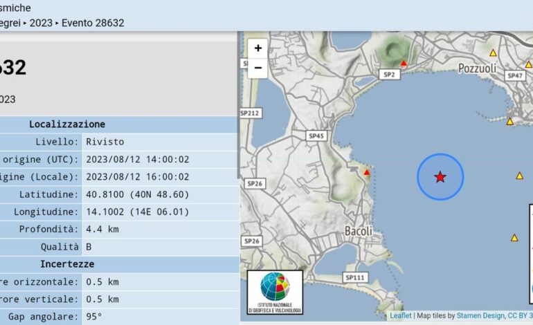 Nuova scossa nel golfo di Pozzuoli