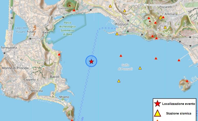 Torna a tremare la terra nei Campi Flegrei: scossa in mare a Pozzuoli