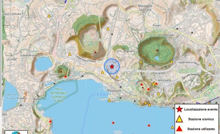 Pozzuoli si sveglia con una scossa: l’epicentro in zona Cigliano