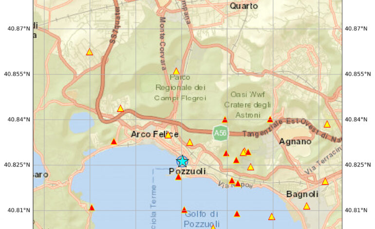 POZZUOLI/ Sciame sismico in corso: registrati finora 14 terremoti