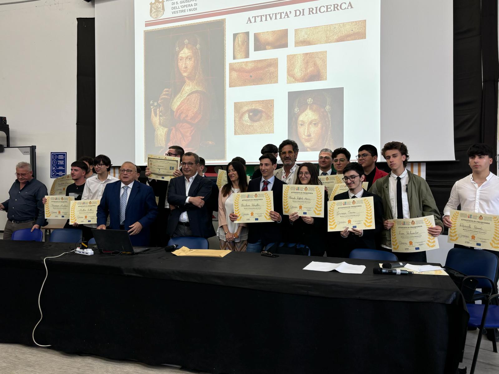 L’Istituto “Pitagora” di Pozzuoli e la Fondazione “San Giuseppe dei Nudi” premiano studenti formati sull’Intelligenza Artificiale