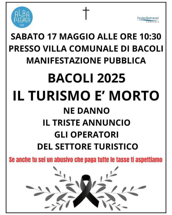 «A Bacoli il turismo è morto» nuova manifestazione degli operatori turistici