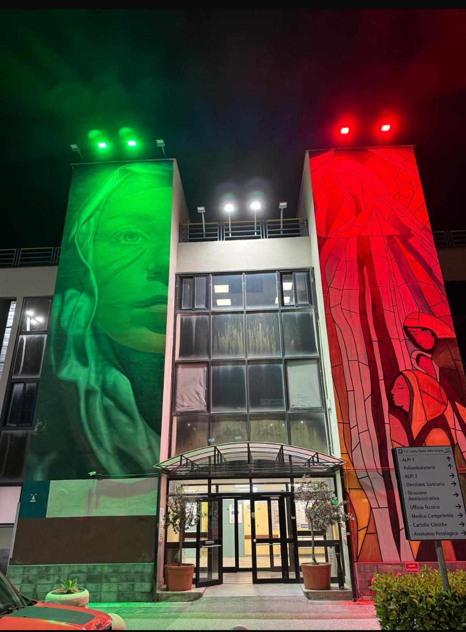 Scudetto al Napoli, l’ospedale di Pozzuoli s’illumina col tricolore