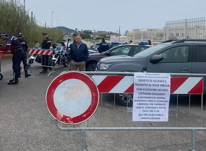 POZZUOLI/ Lidi di Licola, attivato nuovo dispositivo traffico: strada off-limits per 3 ore