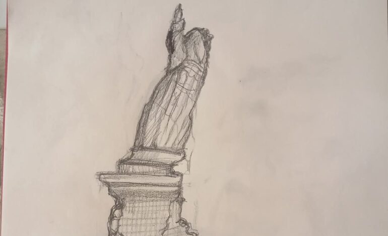 POZZUOLI/ Santo Mamozio senza testa: la distruzione della statua in un disegno di Isabettini