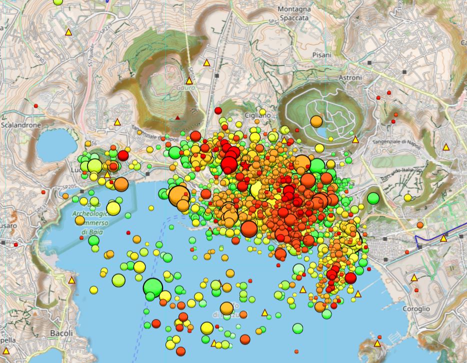 Sciame sismico a Pozzuoli, la scossa più forte di magnitudo 3.2