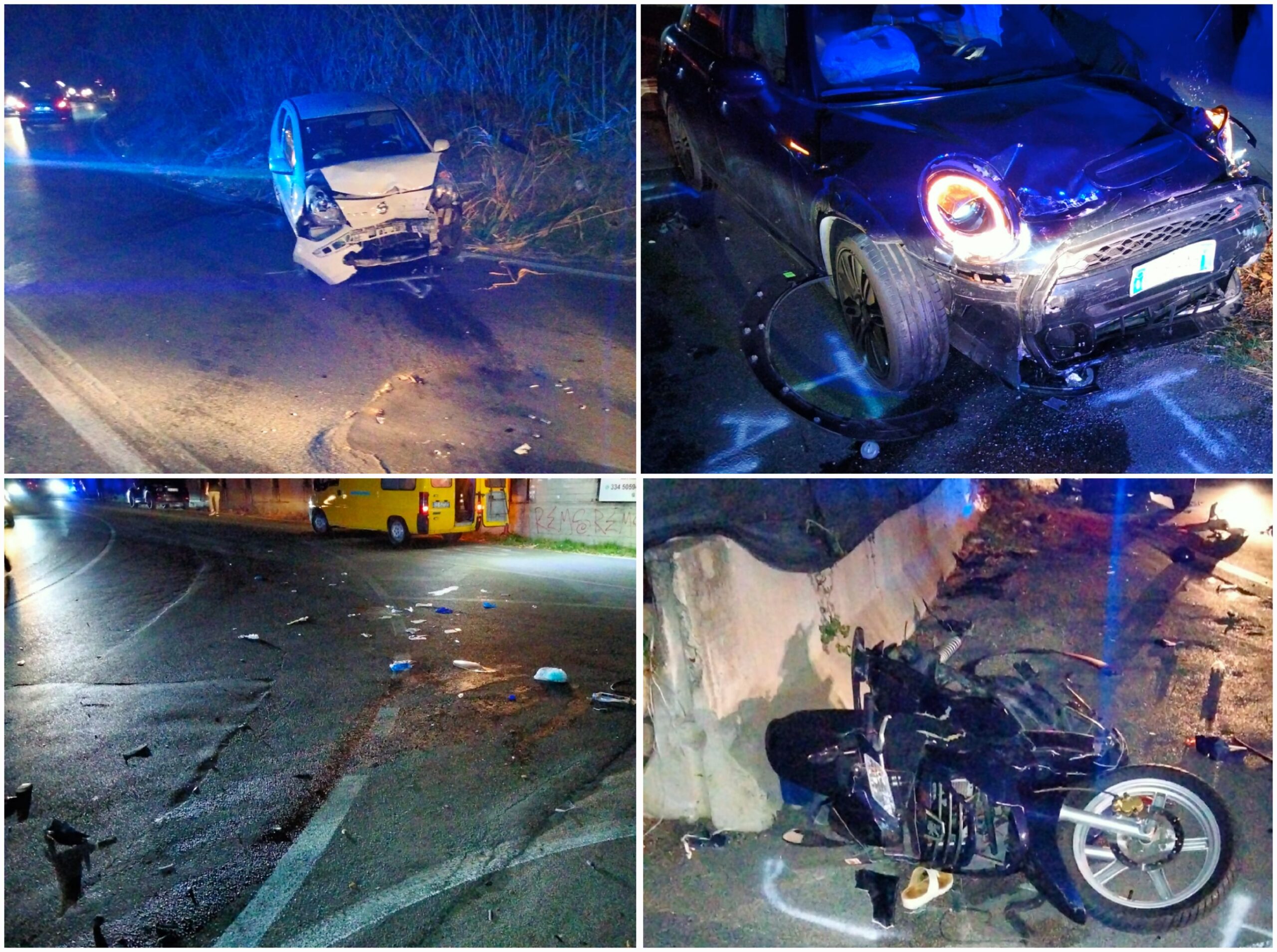 POZZUOLI/ Incidente a Monterusciello: 5 feriti e mezzi distrutti – LE FOTO