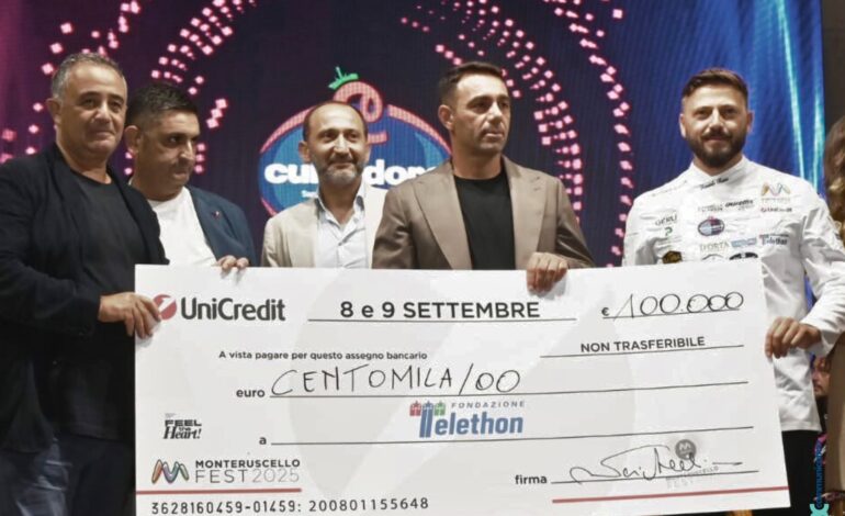 Solidarietà record al Monteruscello Fest: raccolti 124mila euro per la ricerca scientifica