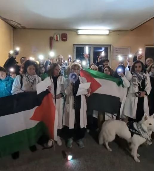 Pozzuoli per Gaza: fiaccolata all’ospedale “Santa Maria delle Grazie”, letti 1.677 nomi dei sanitari uccisi