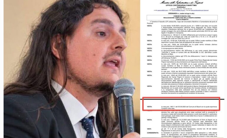 Bugia di Josi sulle boe bloccate dai carabinieri a Bacoli: ecco il documento che lo smentisce