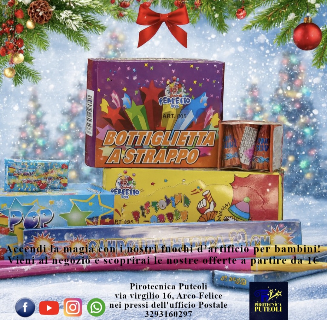 Festeggiamenti sicuri: a Pozzuoli giochi pirotecnici autozzati per bambini