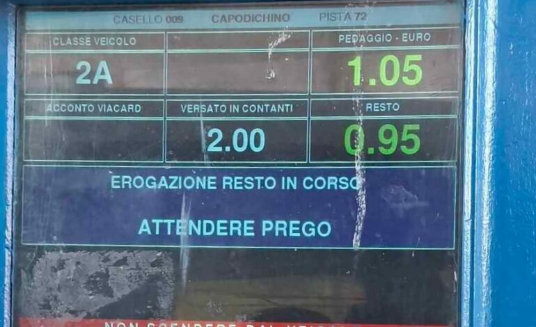 Tangenziale, pedaggio aumentato: da oggi costerà 1,05 euro