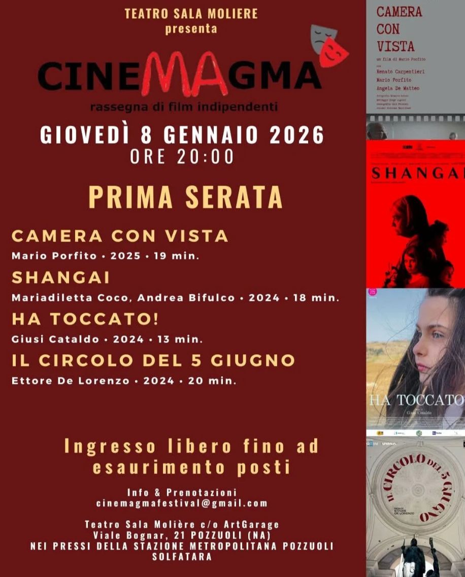 POZZUOLI/ Cinemagma: al via la VI Edizione della rassegna di cortometraggi