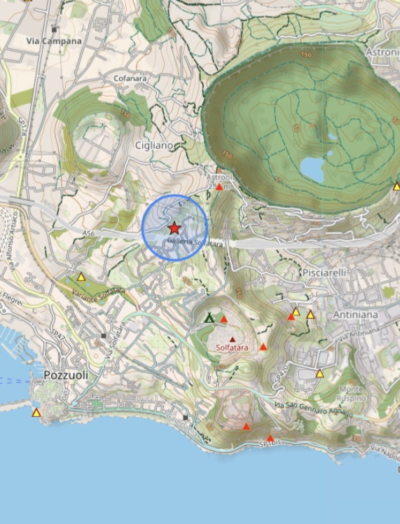 Doppia scossa alla Solfatara: trema la terra a Pozzuoli
