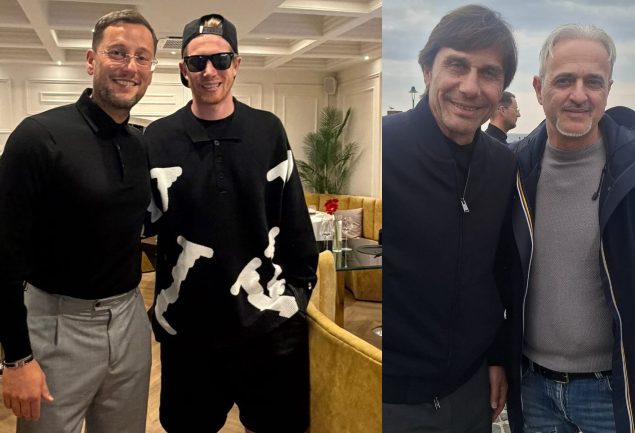 Parata di campioni a Pozzuoli: Antonio Conte e Kevin De Bruyne al “White Chill Out Lungomare” – LE FOTO