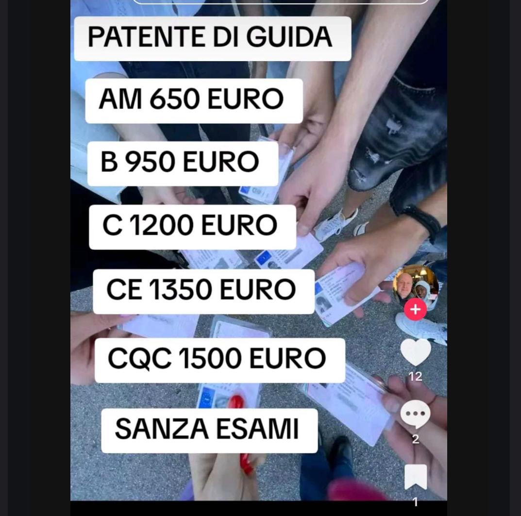 Patenti senza esami, la nuova truffa che viaggia sui social