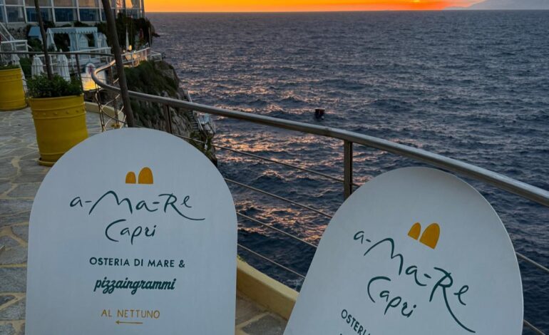 Jumeirah Capri Palace riapre a-Ma-Re Capri con la collaborazione di Pizzaingrammi