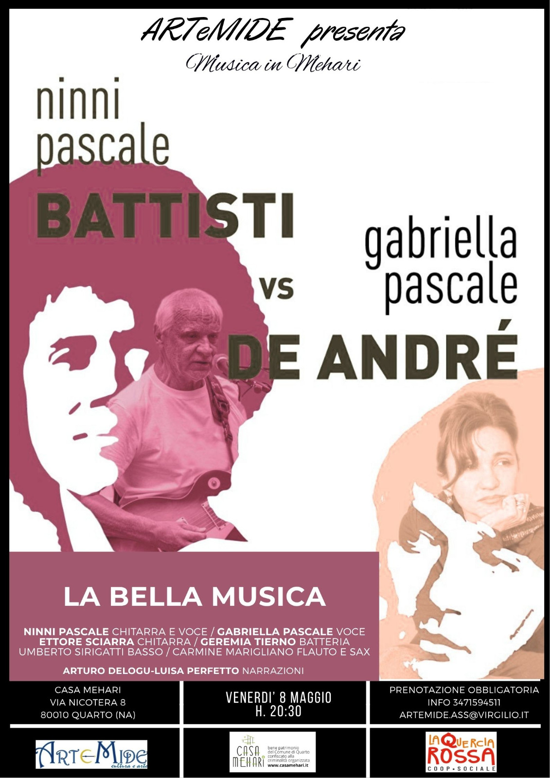QUARTO/ A Casa Mehari omaggio a Lucio Battisti e Fabrizio De André