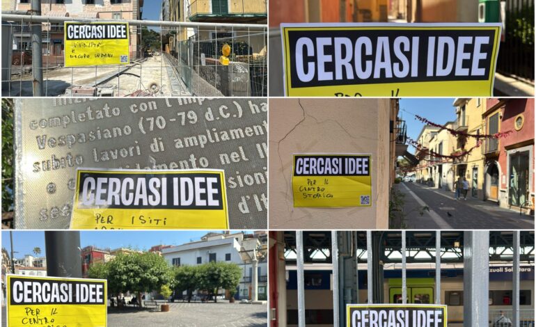 POZZUOLI/ «Cercasi idee» l’appello anonimo ai puteolani: città tappezzata da cartelli – LE FOTO