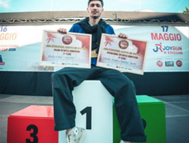 Il puteolano Mariano Olino due volte sul podio ai campionati internazionali di calcio freestyle