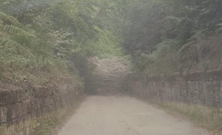 Forte scossa, smottamento a Cigliano: strada chiusa e residenti intrappolati