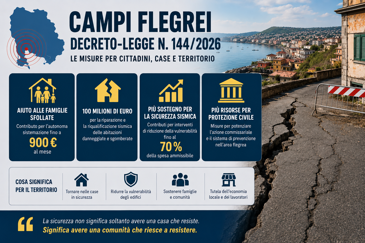 Nuovo decreto legge: cosa prevede l’intervento del Governo a Pozzuoli